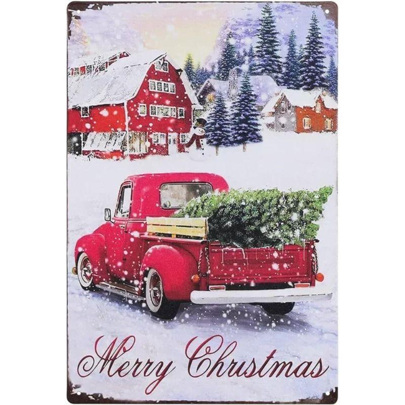

Christmas Theme Tin Paintings for Family Rooms Shops Cafes Gardens Bars & Clubs