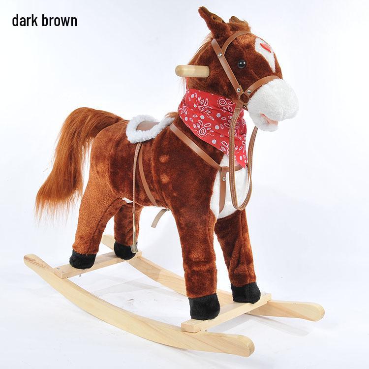 

Детская плюшевая деревянная качалка-лошадка Дала