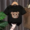 Children Tshirt With Added Sugar Summer New Product for Boys Girls Cartoon Teddy Bear Short Sleeved T Baby Cute Pattern