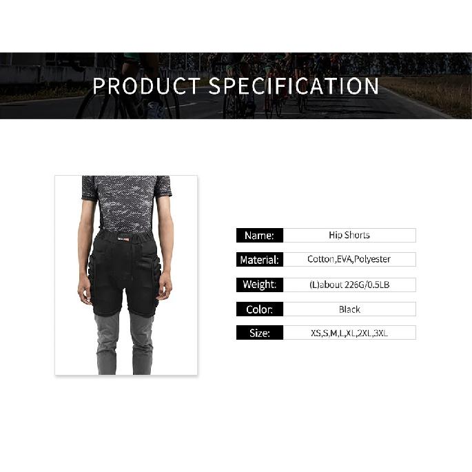 WOSAWE Motorcycle Shorts Skating Hip Shorts MTB Motocross Hip Paddeds Skiing Snowboard Shorts for Children Teenagers and Adults