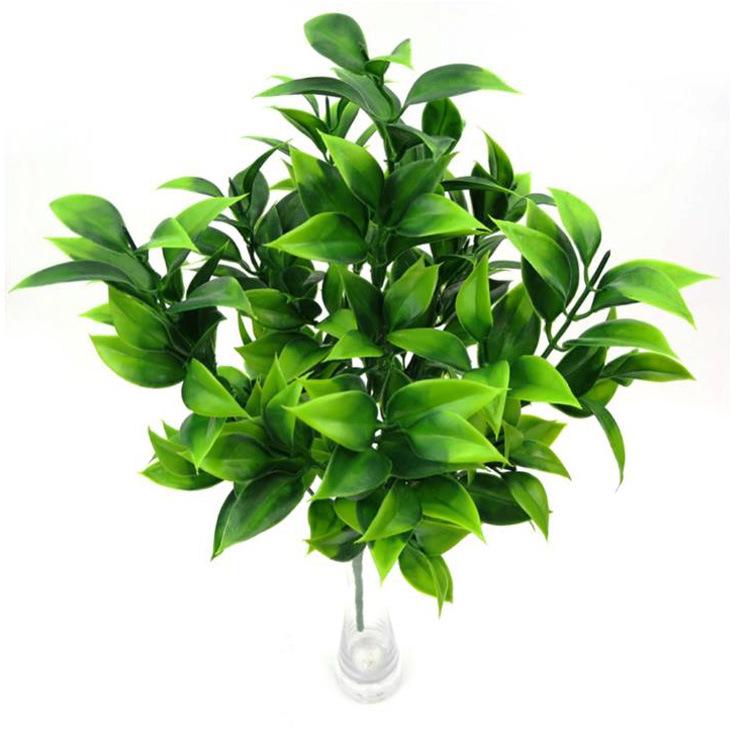 Artificial Orange Leaf Flower Bouquet - Plastic Simulation Floral Decor зелёный