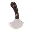 Leather Round Knife DIY One Piece Grinding Powder Steel Incisive Blade Ebony Handle Leather Skiving