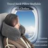 Travel Neck Pillow Stuffable With Clothes Stuffable Neck Pillows Airplanes Multifunctional No Filler Portable Travel Equipped