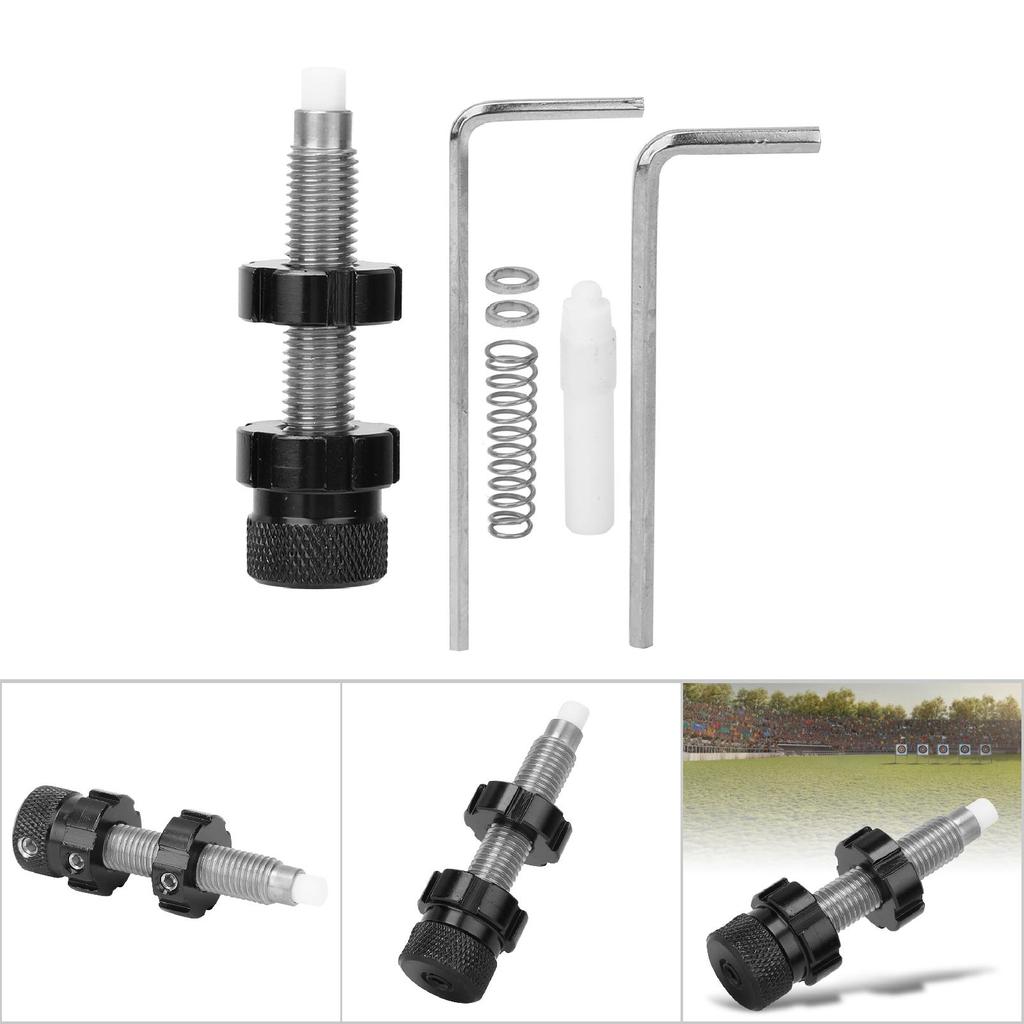 Stop Aluminium Cięciwa Łuku Boczne Podkładki Śruba Plunger Podpórka Strzały Przycisk Naciskowy Podkładka Akcesorium(czarny )