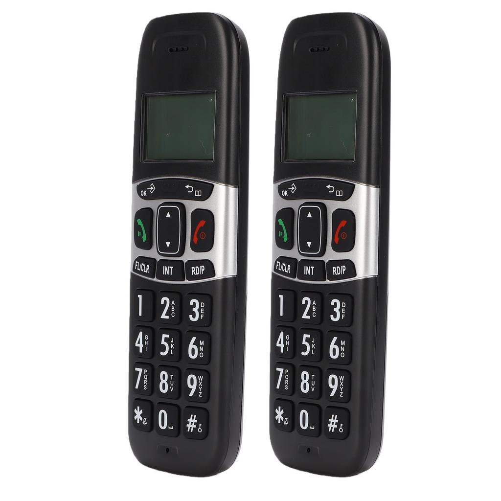 Schnurloses Telefon für Zuhause DECT6.0 Vollduplex-Freisprecheinrichtung 3-Wege-Gespräche 2 Mobilteile Schnurloses Telefon