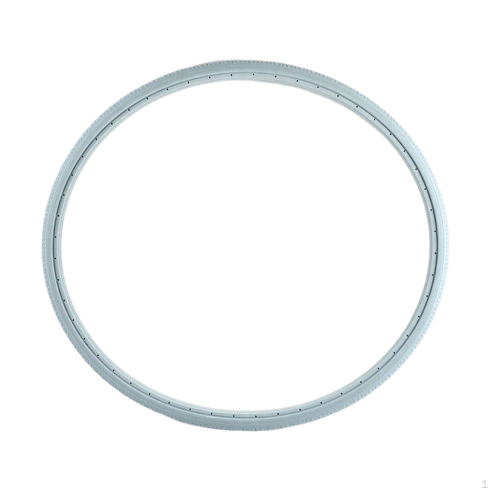 Wheelchair Tire PU Urethane Assembly Tubeless Accessory Easy to Install 24X1 3/8 gray white
