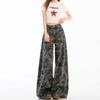 Wide-legged Work Jeans Female Early Fall Loose Bf Lazy Wind Drapey Straight Pants Retro High Waist Street Style Baggy Long Jeans for Ladies