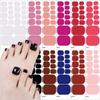 Baking Free Solid Color Toenail Stickers Show Whiteness Waterproof Simple Fashion Nail Stickers Manicure Decals