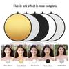 Portable 5-in-1 Photography Reflector: Outdoor/Indoor Shooting, Live Broadcast, Soft Light, Folding Design