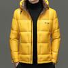 Men's Hooded White Duck Down Jacket - 2025 Winter Business Casual Outerwear.