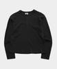 PLACESTUDIOMAN Snap Point Soft Round Neck Basic Long Sleeve T-Shirt _3 Colors