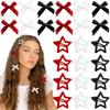 24 Stück/Set Y2K 3 Farben Stern Metall Haarspangen Schleife Mini Haarspangen für Frauen Mädchen Süße Schleife Haarspangen Haarschmuck
