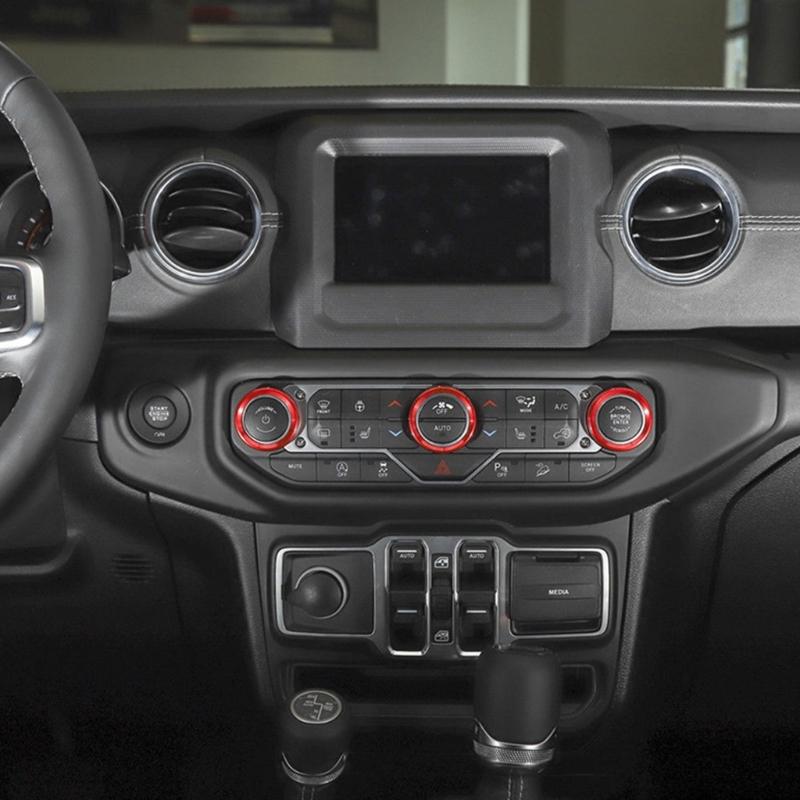 Air Conditioning Switches Knob Cover for 2018 To 2022 JLU Models Easy Snap On Installation Aluminum Upgraded Interior St