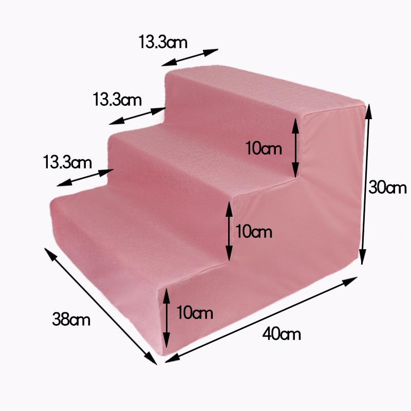 Dog Stairs 3-Step for Small Dogs and Cats to Get on Bed and Furniture/Windows, Pets Can Climb, Sit, or Perch to Look Out Windows