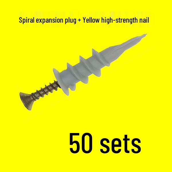 Nylon Spiral Wall Plug Screw Expansion Anchor for Plasterboard