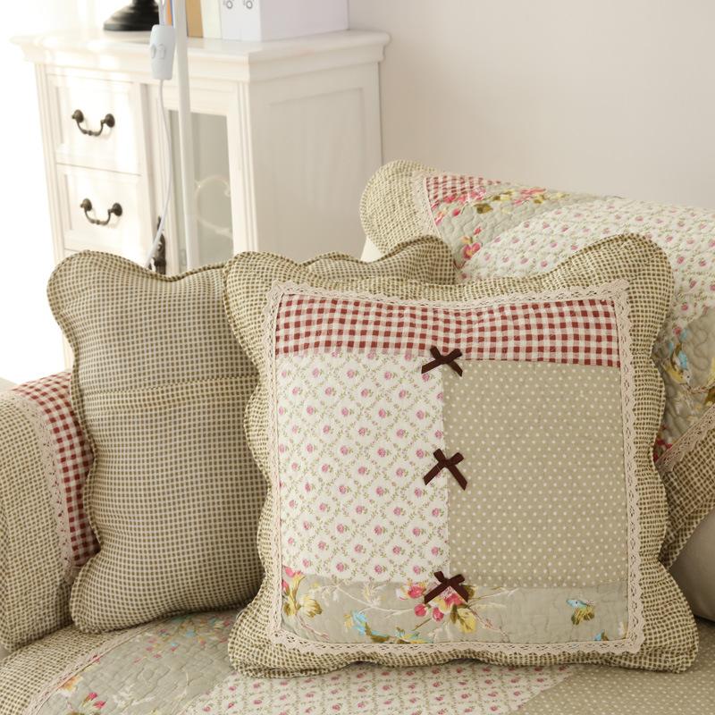 

Sofa Bedroom Comfortable Home Textile 45*45cm Ulzzang Sweet Popular Daily Decorative Ins Print Pillow Case Vintage Square Design 45X45cm pillowcase