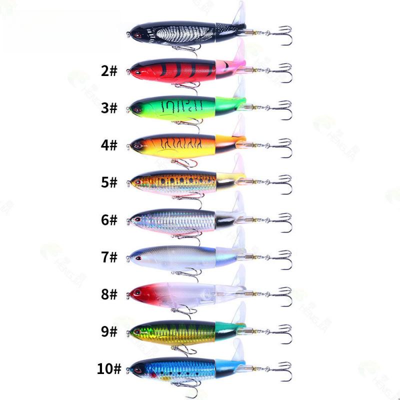 11cm13gFloating Pencil Propeller Simulation Lure Bait Surface Drag Tractor Bait Bass Pike Special Kill