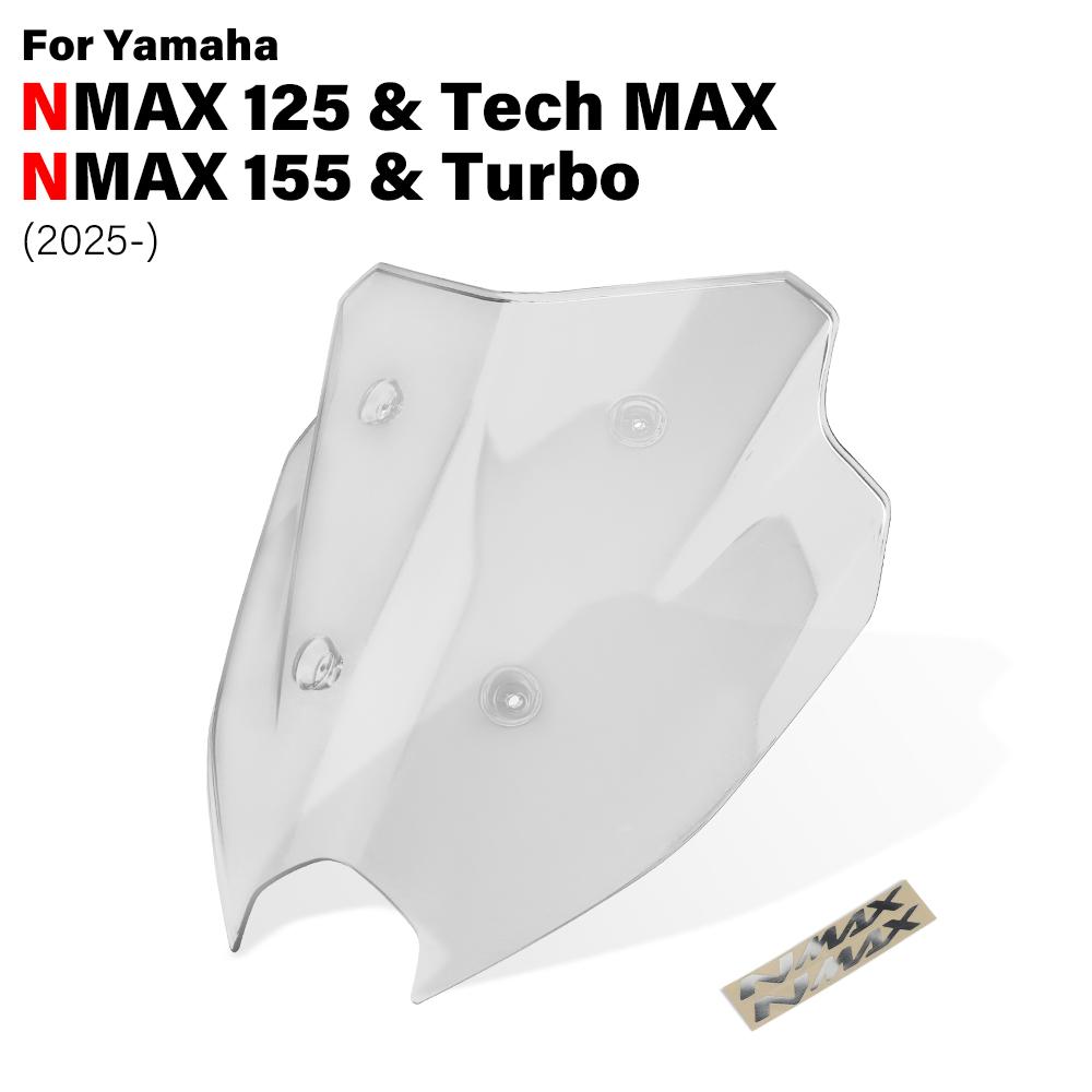 

For Yamaha NMAX125 NMAX155 N Max NMax 155 125 Tech MAX 2025+ Front Windshield Shield Deflector Windscreen Fairing Fly Screen