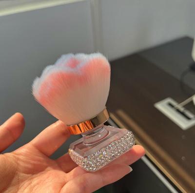 Portable Rhinestone Makeup Brush: Soft Bristle for Blush, Powder, Nail Art & Eyeshadow