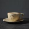 Shangqi Kiln-Glazed Retro Ceramic Coffee Cup and Saucer Set