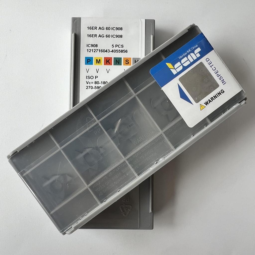 ISCAR / 16ERAG60 IC908 / Industrial indexable carbide inserts 10 Pcs