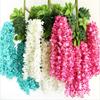 Wisteria Hanging Flowers Artificial Fake Decorative Vine Garland for Bedroom Wall Decor Lush Greenery Fake Flower Vines 3.6 Ft