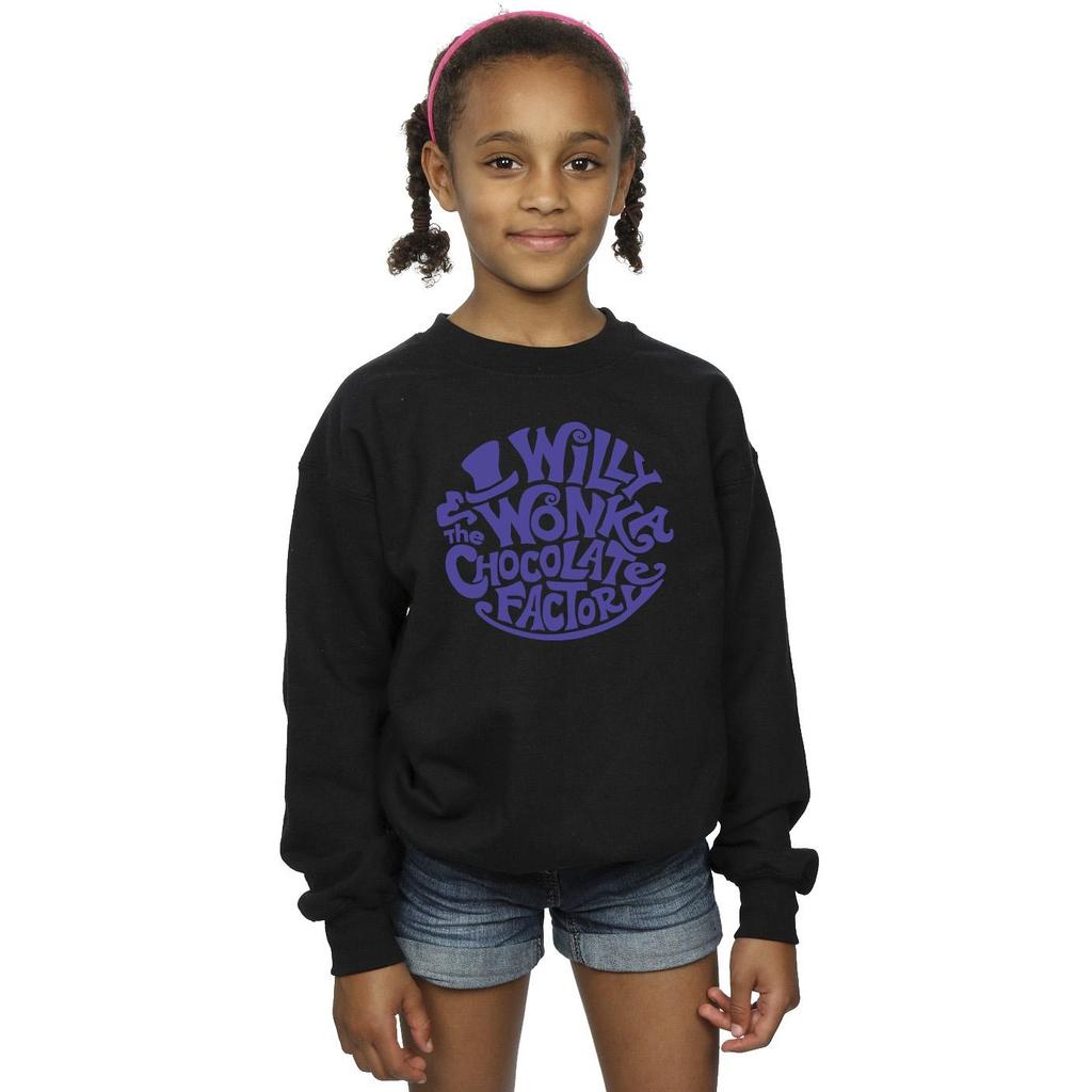 Willy Wonka & The Chocolate Factory Girls Typed Logo Sweatshirt