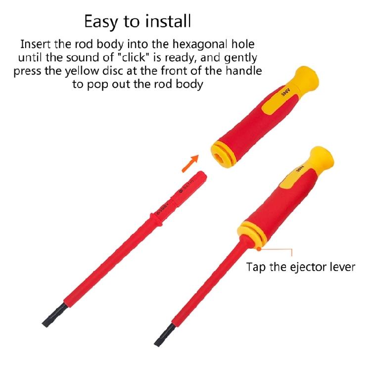 Insulated Screwdriver Set Strong Magnetic Adsorption Tip Easily Installation