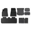 Tesla Model Y TPE Floor and Trunk Mats: Front, Rear, and Accessories for Car Interiors.