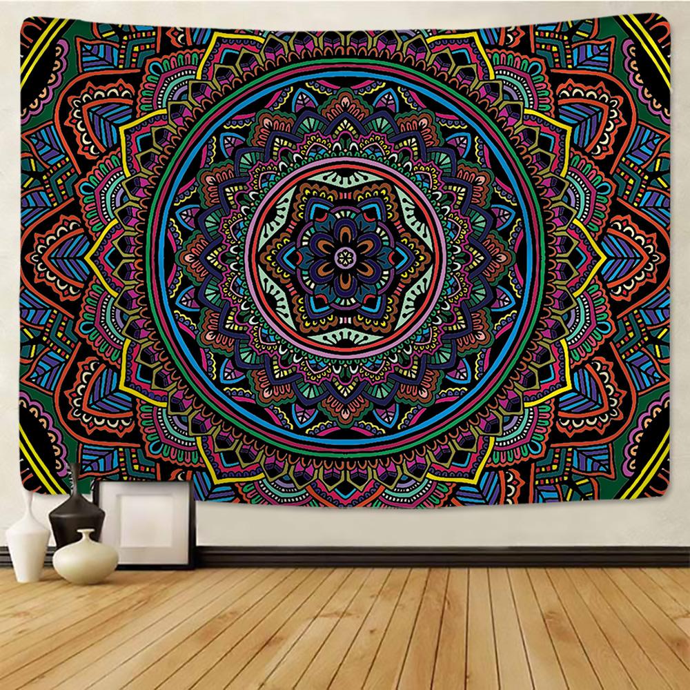 Mandala's Eye Tapestry Wall Hanging Psychedelic Witchcraft Divination Indian Travel Mattress Bohemian Home Decor