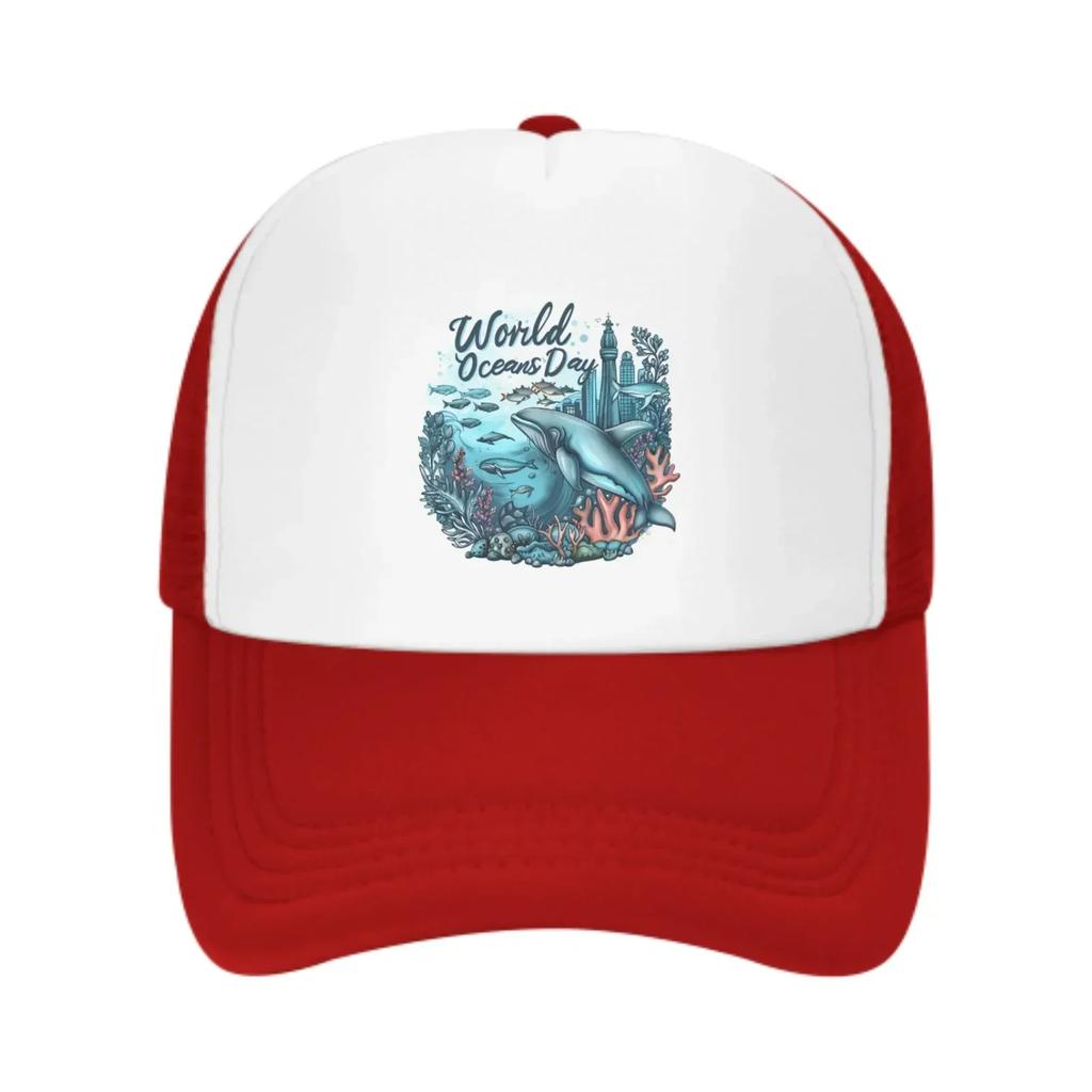 Ocean World Baseball Caps Fashion Trucker Hat Unisex Mesh Caps for Women Men Outdoor Leisure Travel Neutral Sunshade