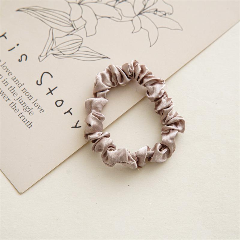 Satin Fabric Scrunchie Set for Women - Elastic Hair Tie Accessories