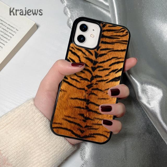 ANIMAL Tiger PRINT SKIN soft Phone Case Cover For iPhone 17 Air 16 15 14 plus 12 13 pro max coque Shell Fundas