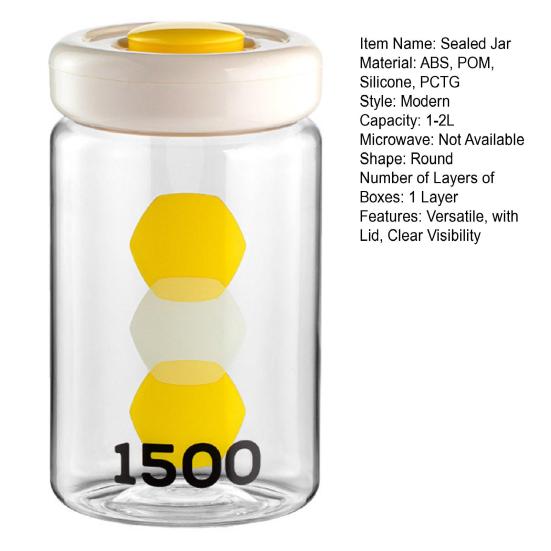 Coffee Beans Sealed Jar Container Coffee Tea Nuts Food Jar One-Touch Freshness Seal Design Food Storage Container