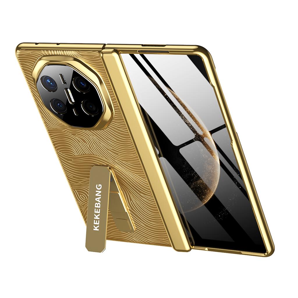 Etui Luksusowe Twarde Złote Środkowy zawias Stojak Pióro Ochronne Tylna Pokrywa Etui Dla Huawei Mate XT X6 X5 Obudowa