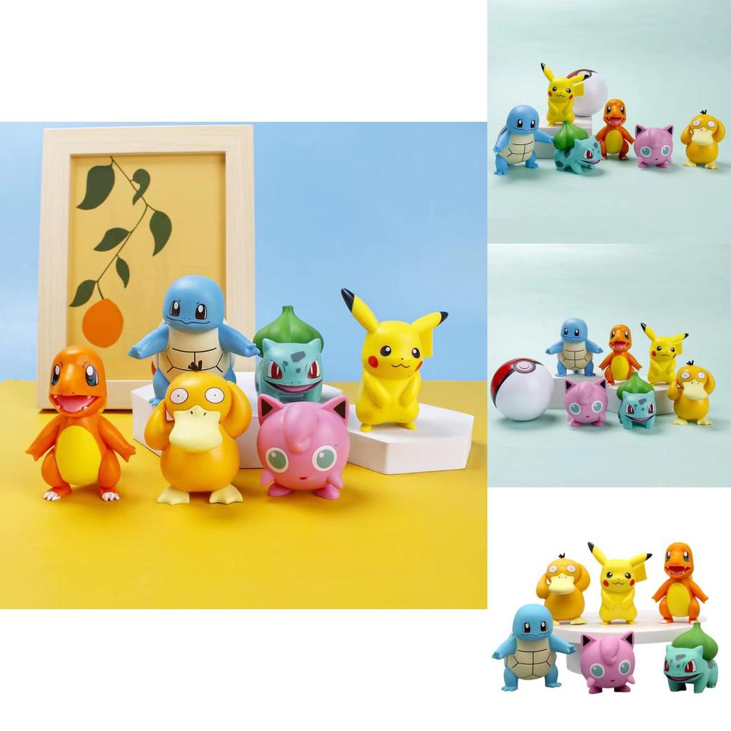 Adorable Pikachu Pokemon Can Reach Duck Cartoon Car Doll Cake Hand Decoration Pvc For Enthusiastic Collectors And Fans