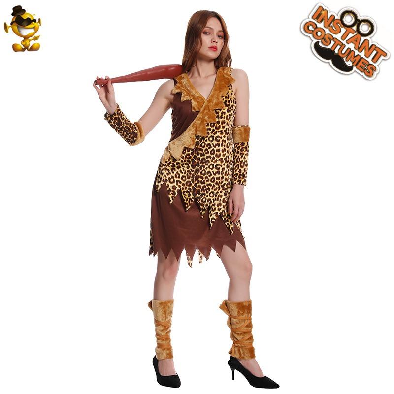 Adult women's female savage stage performance costume, female primitive cosplay party costume osplay