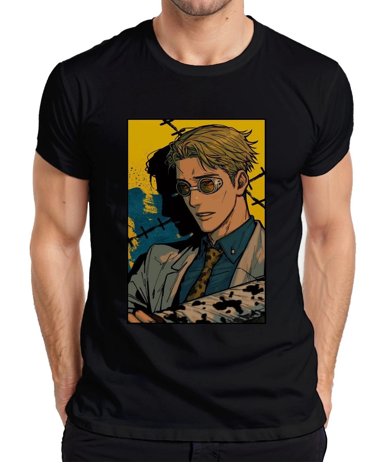 Manga Detektiv Fliegerbrille Anzug Krawatte Noir Anime Ästhetik Herren T-Shirt XS