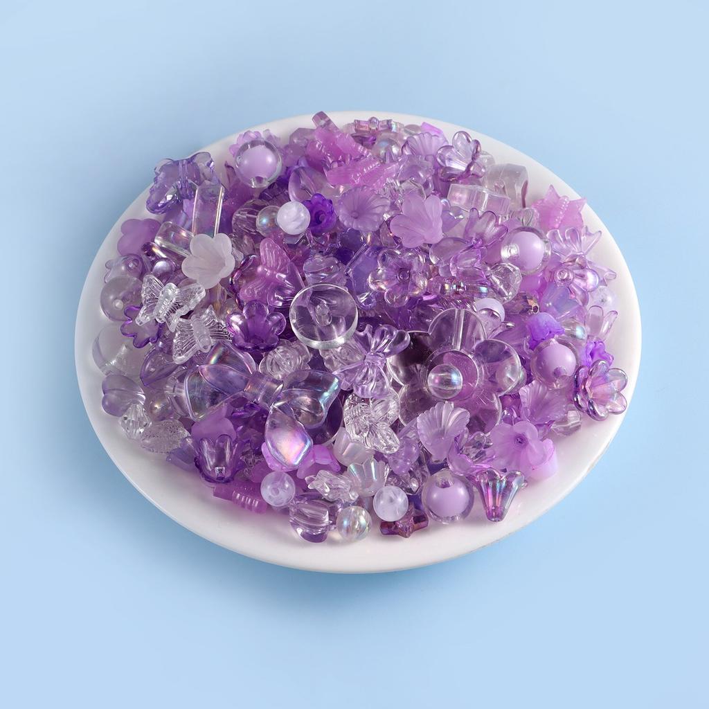 1 Beutel Mischstil Candy Farbe Acrylperlen für DIY Handgemachte Armband Schmuckherstellung Handykette Zubehör