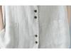 2025 Summer Women's Solid Color Sleeveless Cotton Linen V-Neck Vest