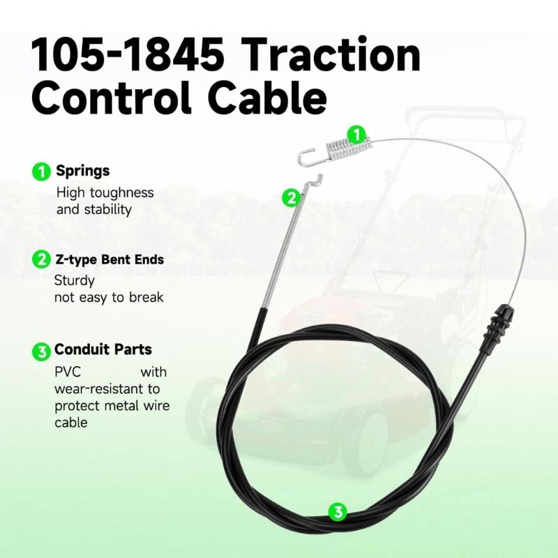 105-1845 Deck Engagement Clutch Cable Replace for 20012 20016 20019 20001 20003 20005 20007 20064 Lawnmower Deck Cable