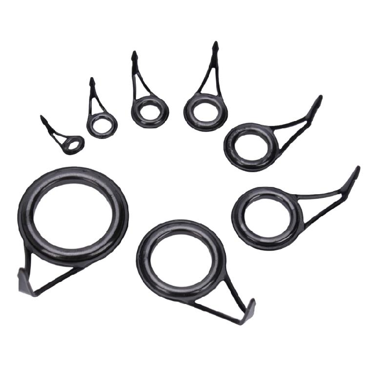 16Pcs Single Leg Ceramic Rings Fishing Casting Poles Guides Set Fishing Rod Guide Tip Circle Rings Eye Easy to Use