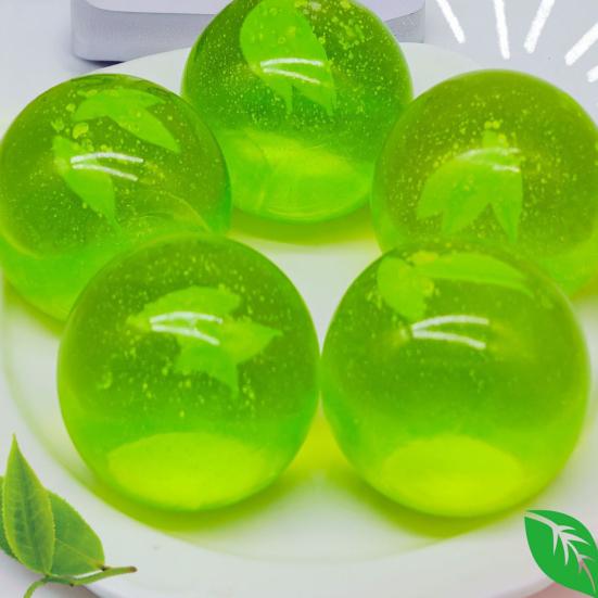 Large Squeeze Toy Simulated Tea Balls Slow Rebound Plastic Stress Relief Decompressing Pinch Toy Portable Novelty Gift for Anxiety