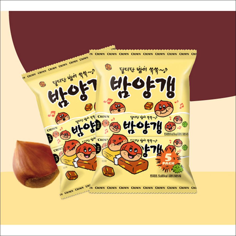 Crown Chestnut Yanggaeng (Sweet Red Bean Jelly) 5p x 2 Packs