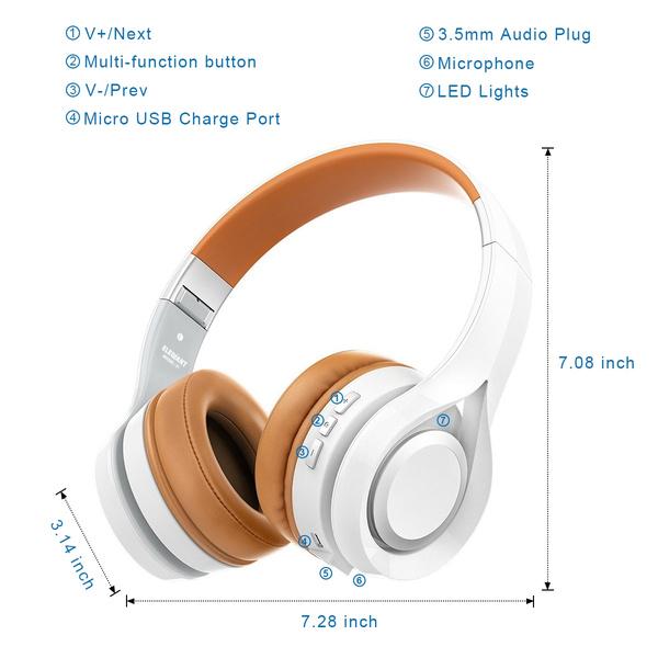 ELEGIANT S1 sobre auriculares inalámbricos Auriculares estéreo de alta  fidelidad plegables e inalámbricos para teléfono móvil