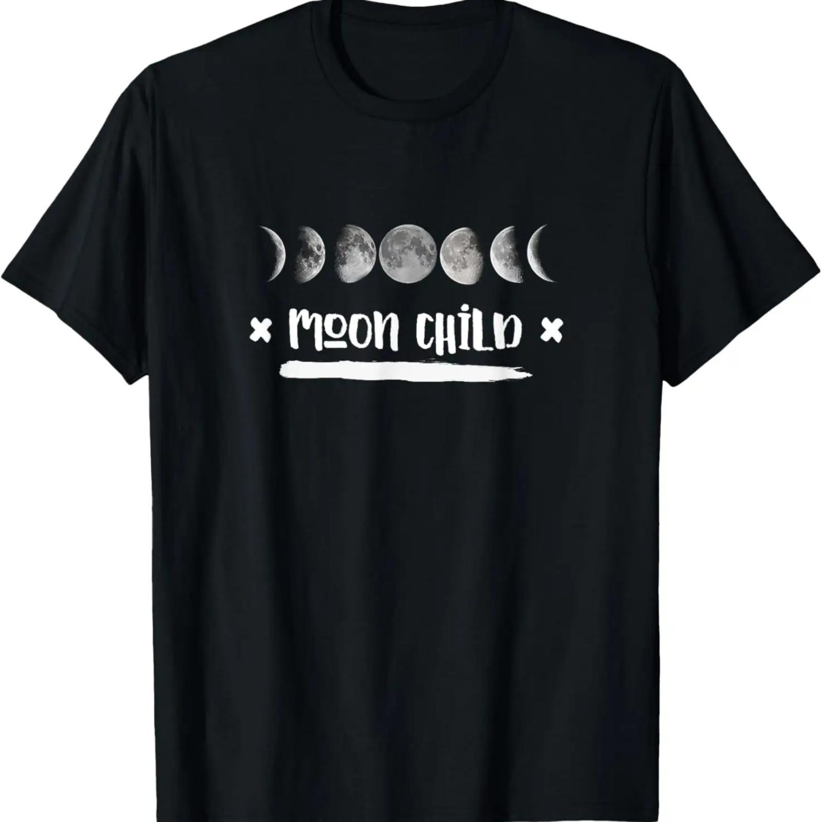

Stay Wild Moon Child tshirt top Moon Phases top shirt gift T-Shirt XXXXXL чёрный