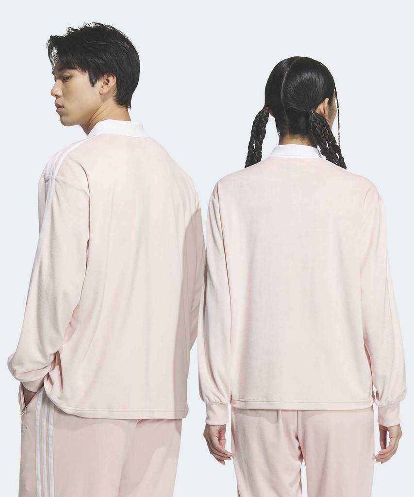 ADIDAS Velour Polo Long Sleeve - Sandy Pink / Kq5487