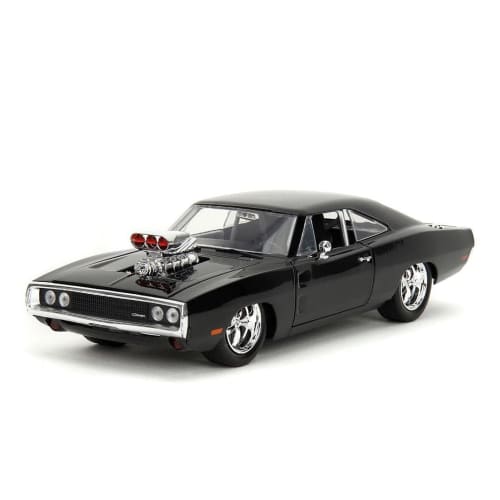JADA TOYS 1/24 Scale Fast & Furious Dodge Charger 1970 Black F&F Charger Diecast Car 35421