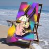 proof beach towel with a Courage the Cowardly Dog2 pattern - soft,absorbent,quick-drying,machine washable - perfect for swimming,camping,bathing