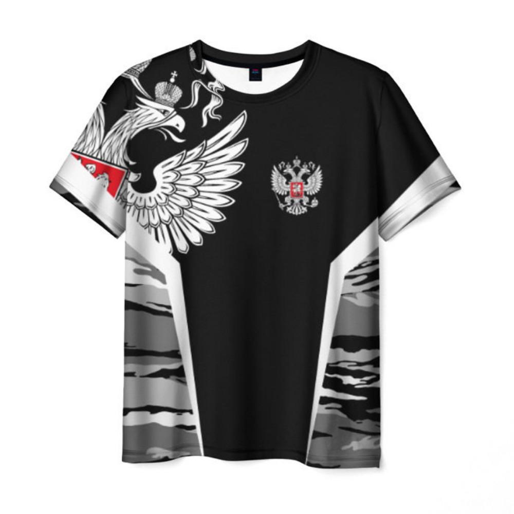 New Russian Coat Of Arms Men's 3D Print T-Shirts Fashion USSR Soviet Union Pattern Short Sleeve T shirt Street CCCP Top Clothing